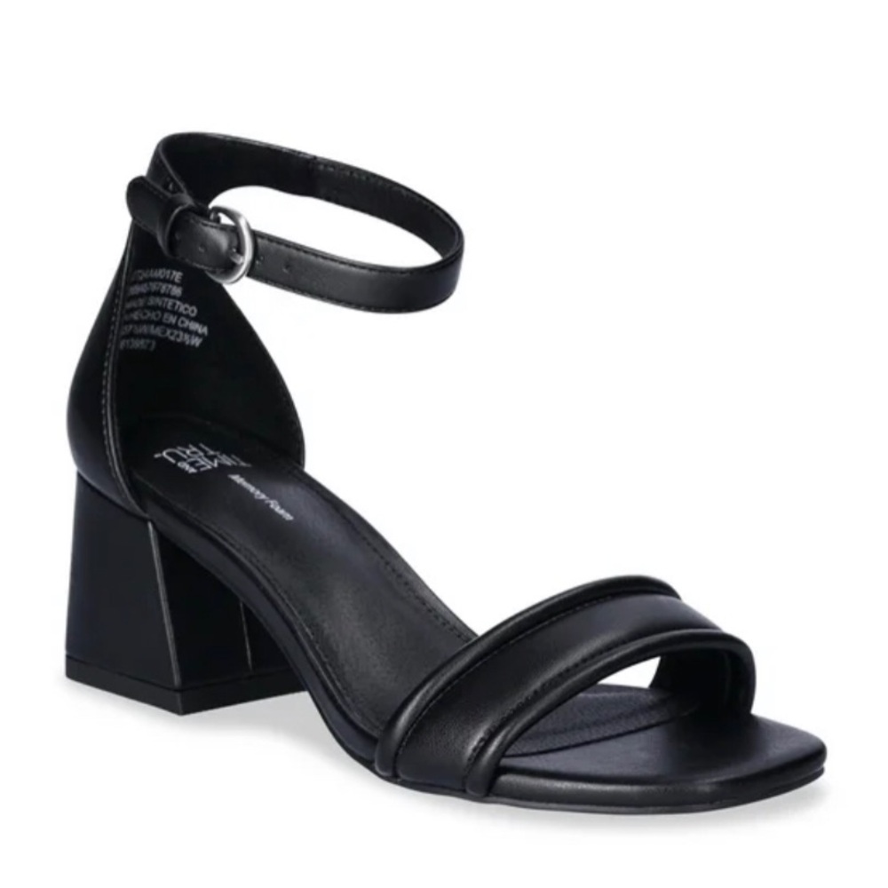 Block 3 inch heel sandals, size 11, new , NWOT. black, buckle straps